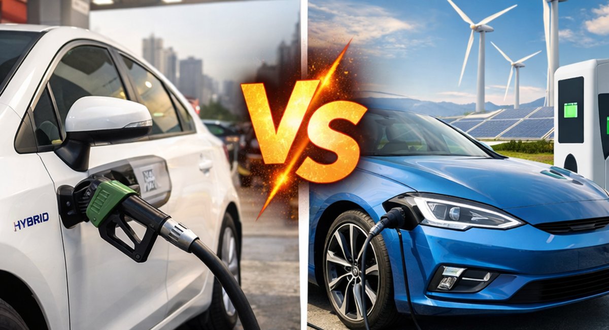 भारत में हाइब्रिड और इलेक्ट्रिक कार की तुलना