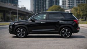 Hyundai Creta 2026 ब्लैक साइड व्यू भारत में नई SUV डिजाइन
