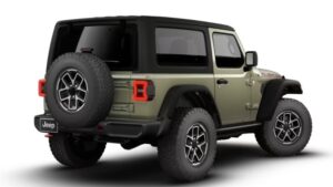 Jeep Wrangler Willys 41 Edition बैक साइड व्यू, स्पेयर व्हील और रग्ड ऑफ-रोड डिजाइन