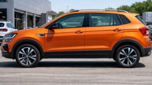 Skoda Kushaq Facelift साइड प्रोफाइल, नया अलॉय व्हील डिजाइन और मजबूत SUV बॉडी स्टाइल