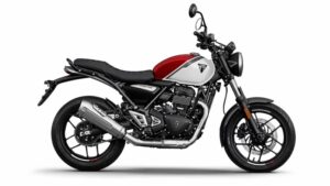 नई Triumph बाइक का साइड प्रोफाइल डिजाइन