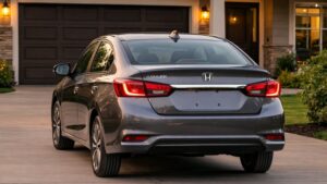 Honda Amaze सेडान का रियर व्यू और टेललाइट डिजाइन