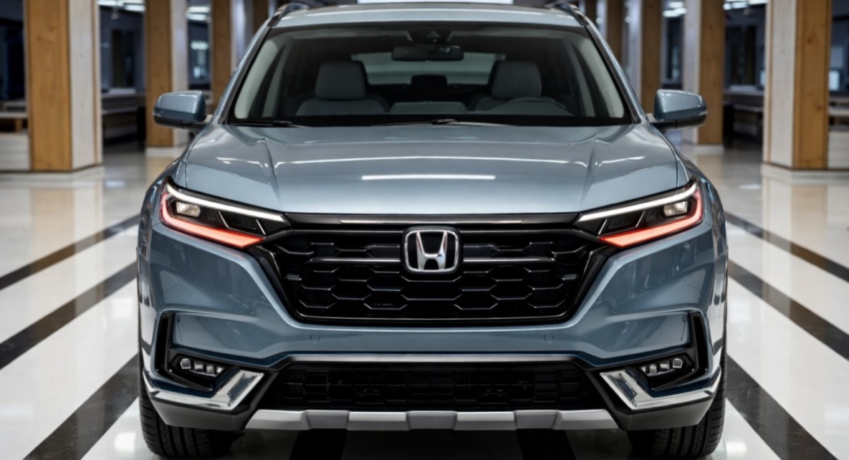 2026 Honda CR-V नई हाइब्रिड SUV का फ्रंट डिजाइन
