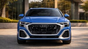 Audi SQ8 2026 फ्रंट डिजाइन HD Matrix LED हेडलाइट्स के साथ