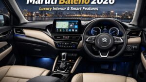 नई Maruti Baleno 2026 का इंटीरियर डिजाइन और टचस्क्रीन सिस्टम