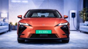 लेक्सस ईएस 500e इलेक्ट्रिक सेडान का फ्रंट लुक और प्रीमियम डिजाइन