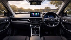 ata Nexon SUV का इंटीरियर डैशबोर्ड और टचस्क्रीन सिस्टम