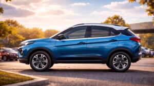 Tata Nexon SUV का साइड प्रोफाइल और अलॉय व्हील डिजाइन