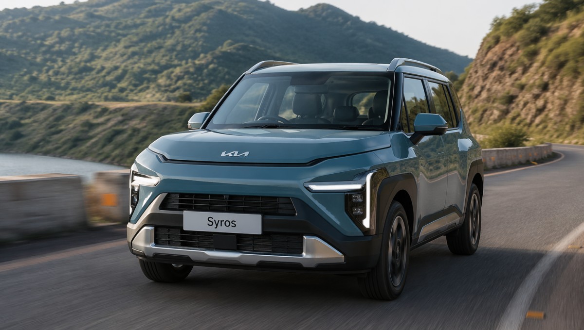 Kia Syros Launched in India नई SUV का फ्रंट लुक