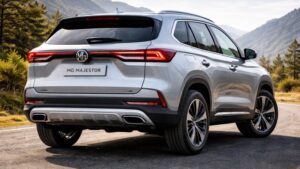 MG Majestor SUV का रियर डिजाइन और LED टेललाइट्स