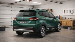 Nissan Gravite का रियर व्यू 2026 मॉडल