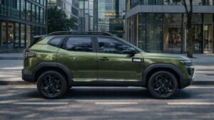 नई रेनॉल्ट डस्टर 2026 का साइड प्रोफाइल डिजाइन