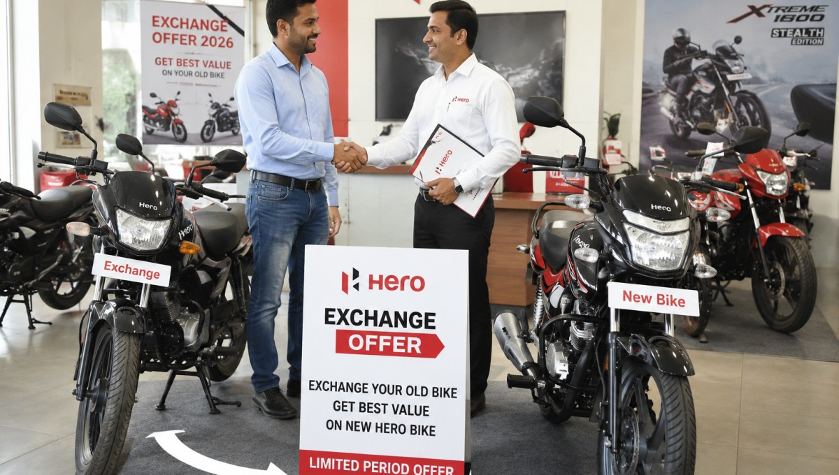 Hero Bike Exchange Offer 2026 showroom bike