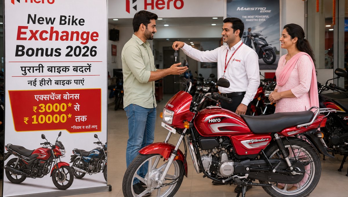 Hero New Bike Exchange Bonus 2026 नई Hero बाइक एक्सचेंज ऑफर